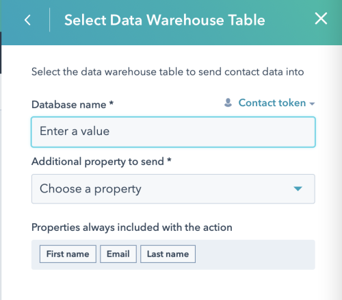Select data warehouse table